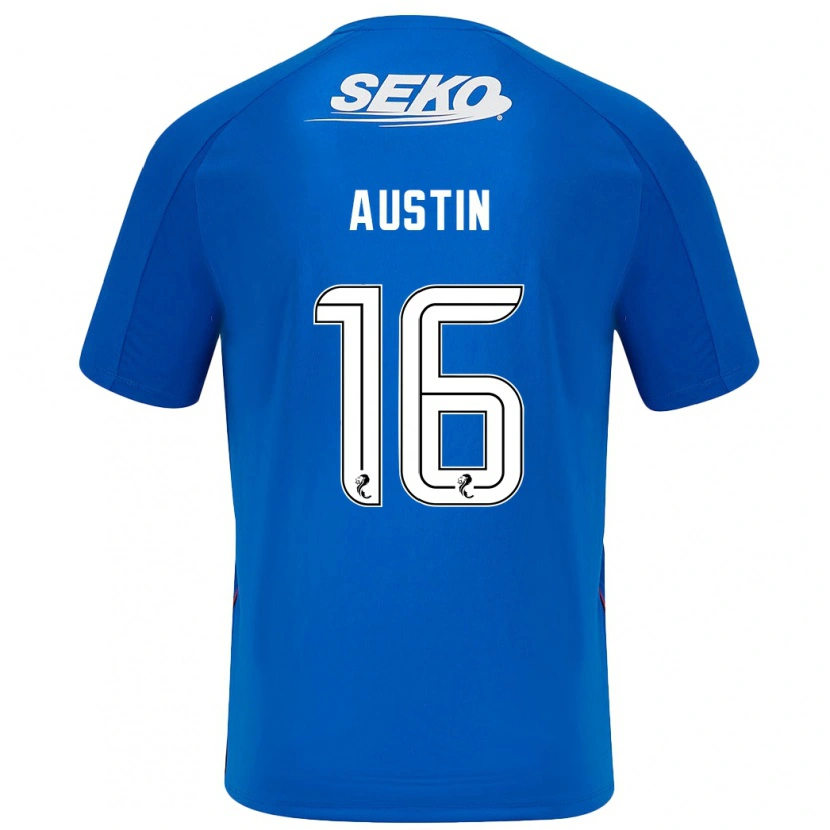 Danxen Femme Maillot Eilidh Austin #16 Bleu Foncé Tenues Domicile 2024/25 T-Shirt