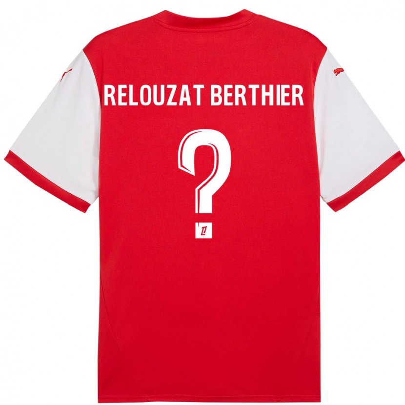 Danxen Femme Maillot Maxime Relouzat Berthier #0 Rouge Blanc Tenues Domicile 2024/25 T-Shirt