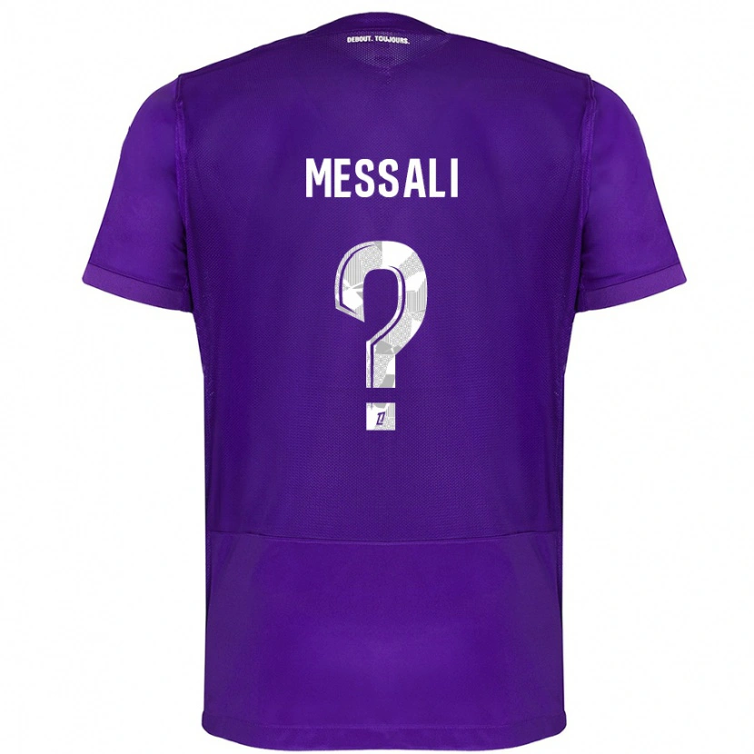 Danxen Femme Maillot Rafik Messali #0 Violet Blanc Tenues Domicile 2024/25 T-Shirt