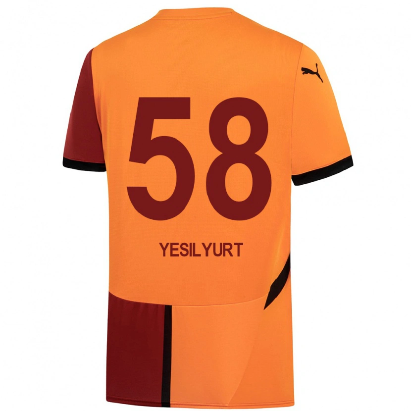 Danxen Femme Maillot Ali Yeşilyurt #58 Jaune Rouge Tenues Domicile 2024/25 T-Shirt