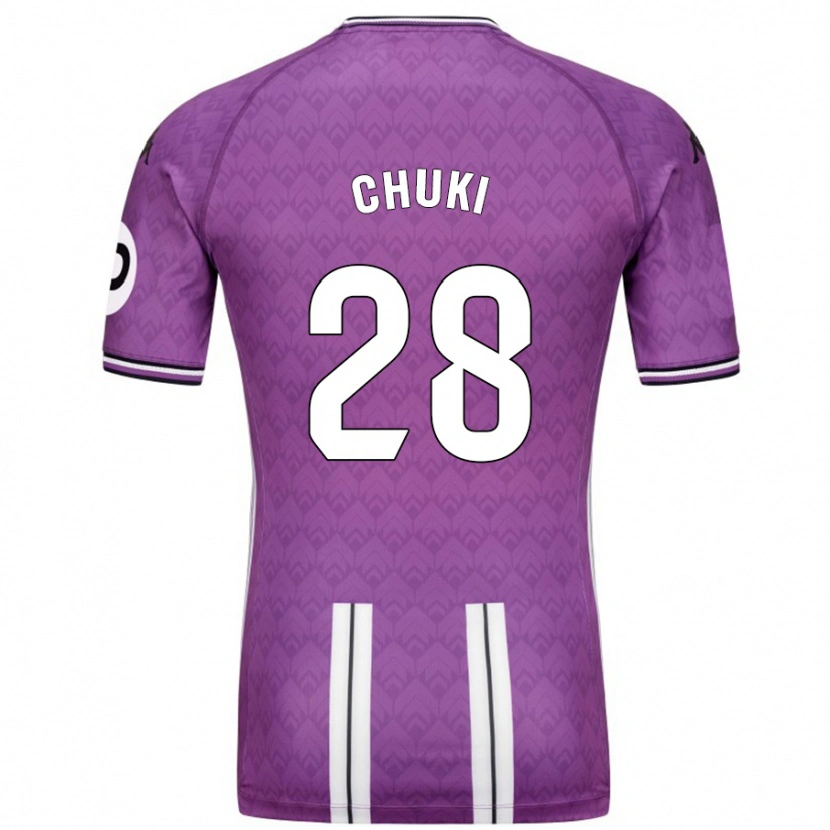 Danxen Femme Maillot Chuki #28 Violet Blanc Tenues Domicile 2024/25 T-Shirt