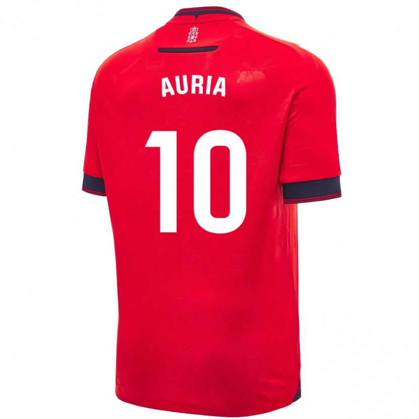 Danxen Femme Maillot Miguel Auría #10 Rouge Blanc Tenues Domicile 2024/25 T-Shirt