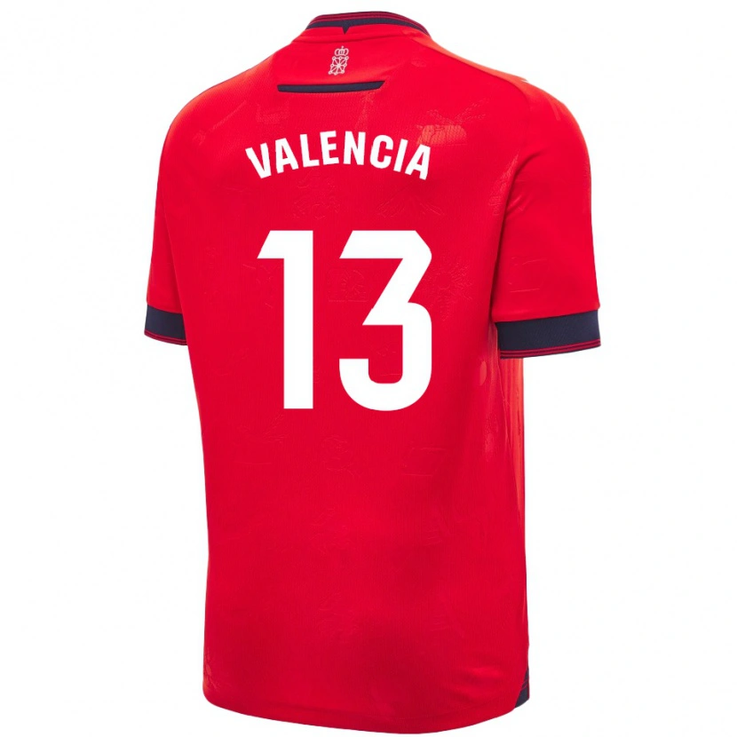 Danxen Femme Maillot Pablo Valencia #13 Rouge Blanc Tenues Domicile 2024/25 T-Shirt
