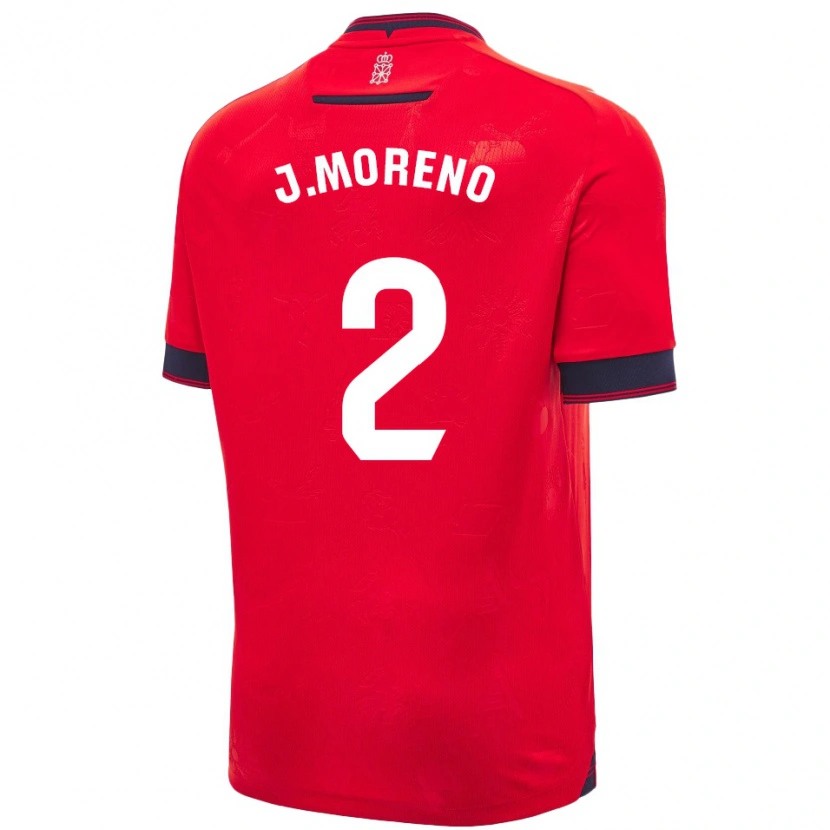 Danxen Femme Maillot Jorge Moreno #2 Rouge Blanc Tenues Domicile 2024/25 T-Shirt