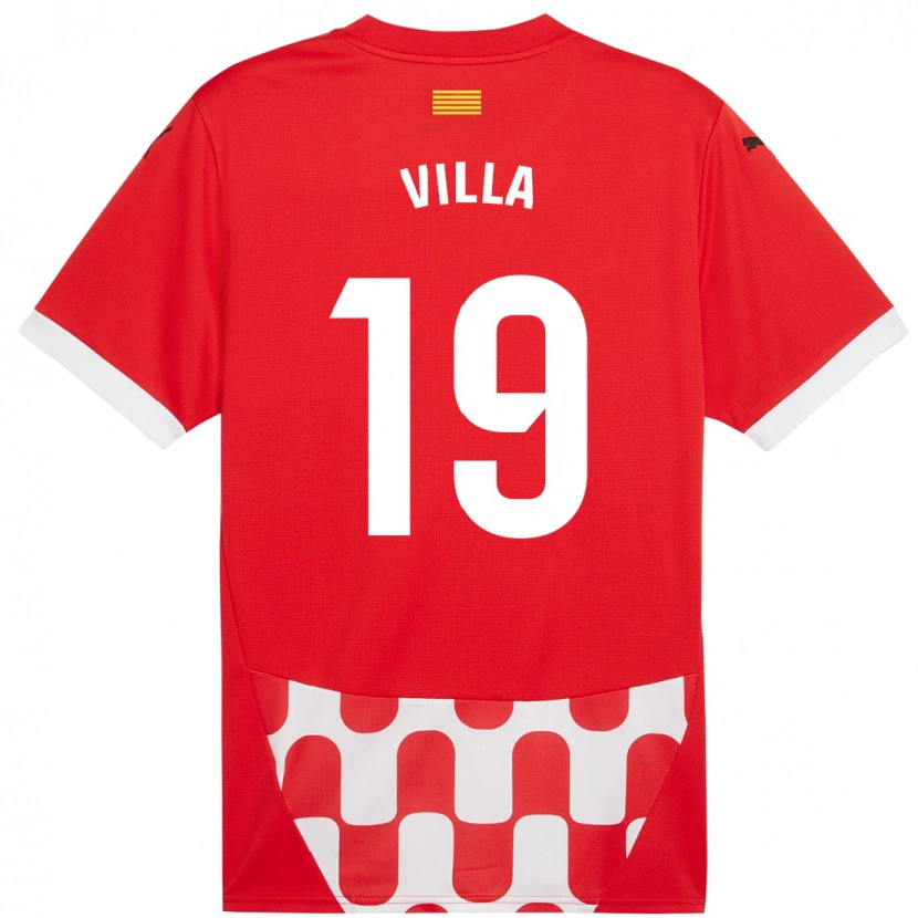 Danxen Femme Maillot Toni Villa #19 Rouge Blanc Tenues Domicile 2024/25 T-Shirt