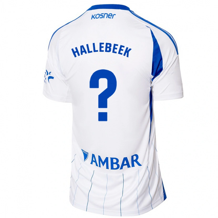 Danxen Femme Maillot Boaz Hallebeek #0 Rouge Blanc Tenues Domicile 2024/25 T-Shirt