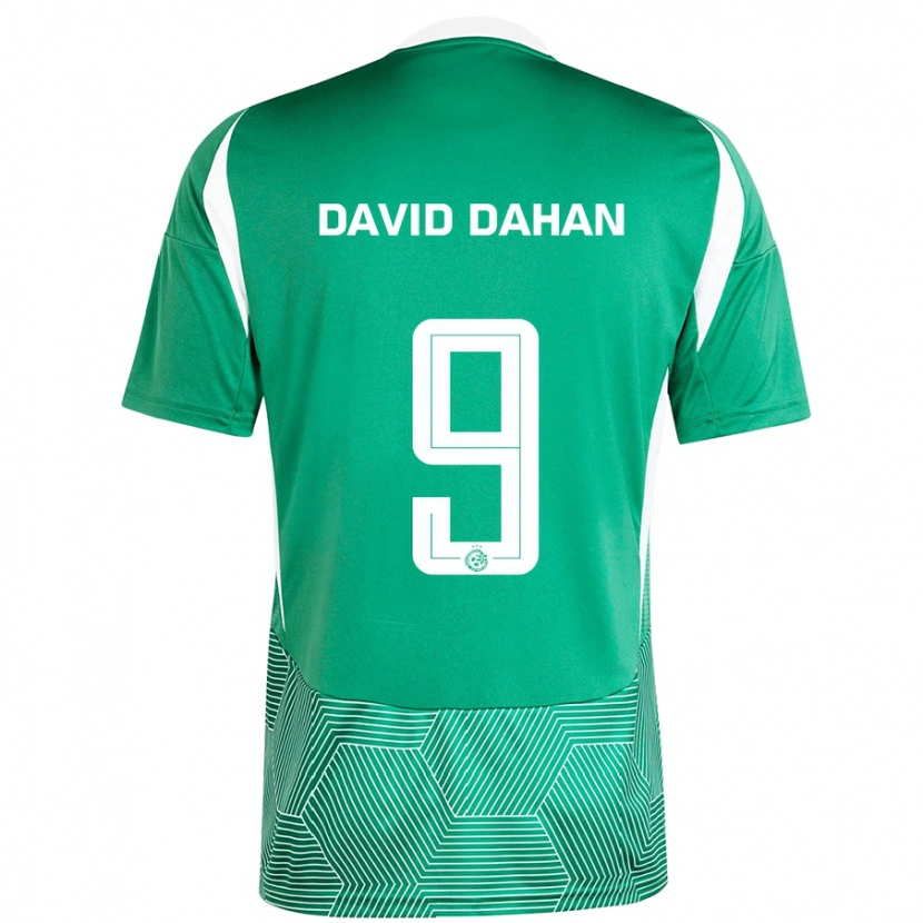 Danxen Femme Maillot Omer David Dahan #9 Vert Blanc Tenues Domicile 2024/25 T-Shirt