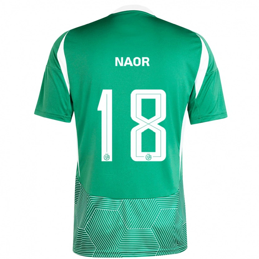 Danxen Femme Maillot Goni Naor #18 Vert Blanc Tenues Domicile 2024/25 T-Shirt