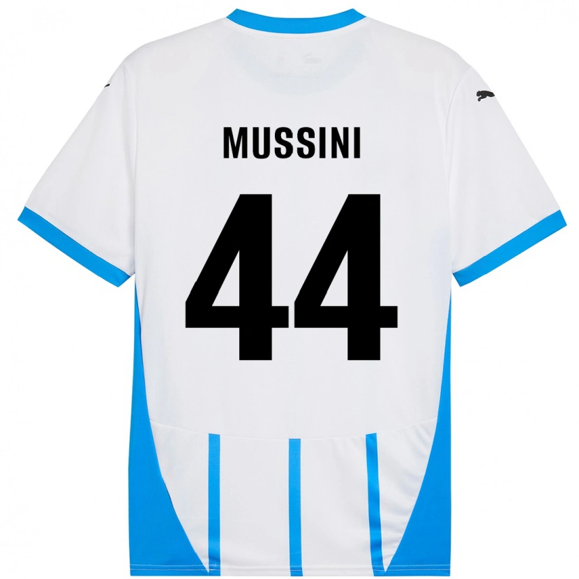 Danxen Femme Maillot Andrea Mussini #44 Blanc Bleu Tenues Extérieur 2024/25 T-Shirt
