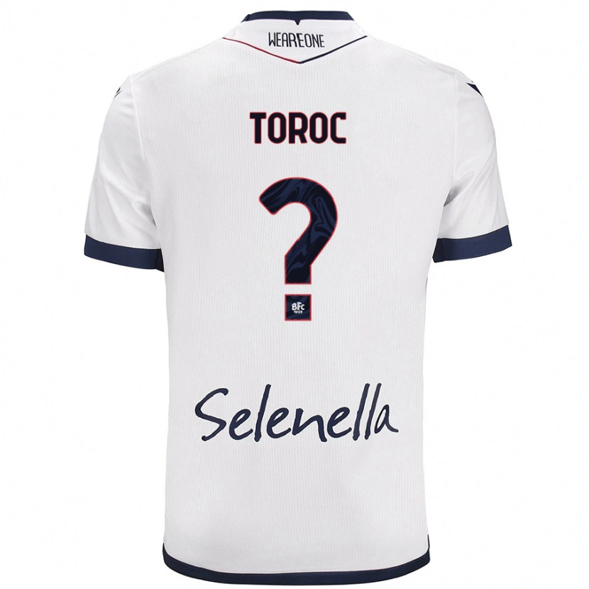 Danxen Femme Maillot Andrei Toroc #0 Blanc Bleu Royal Tenues Extérieur 2024/25 T-Shirt