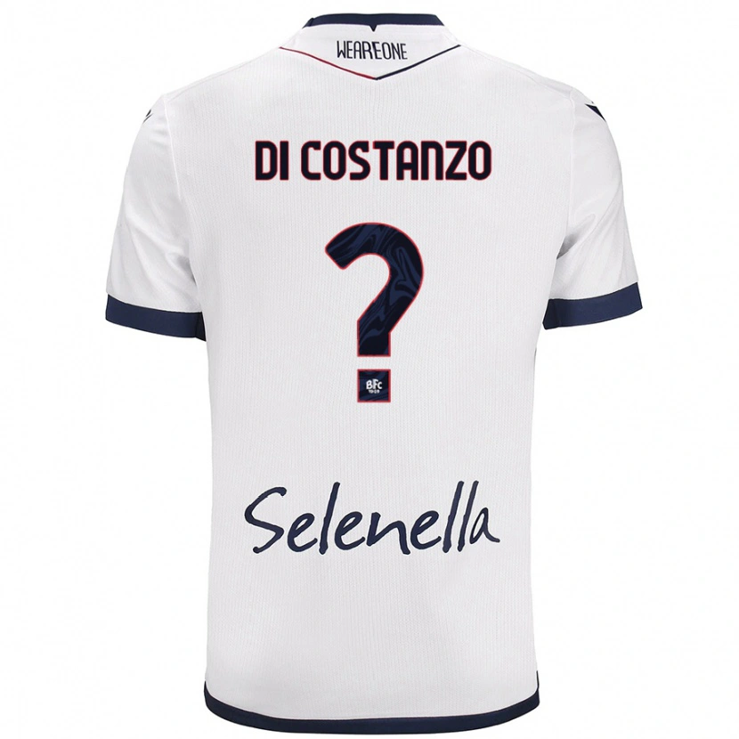 Danxen Femme Maillot Raffaele Maria Di Costanzo #0 Blanc Bleu Royal Tenues Extérieur 2024/25 T-Shirt