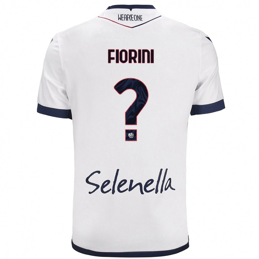 Danxen Femme Maillot Mattia Fiorini #0 Blanc Bleu Royal Tenues Extérieur 2024/25 T-Shirt