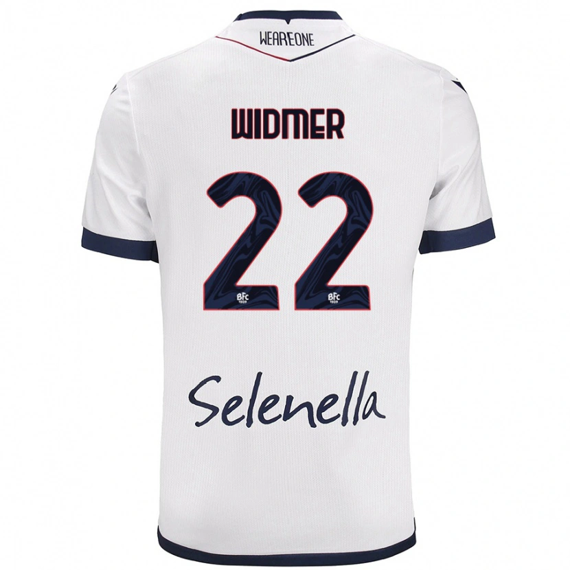 Danxen Femme Maillot Renato Widmer D’autilia #22 Blanc Bleu Royal Tenues Extérieur 2024/25 T-Shirt