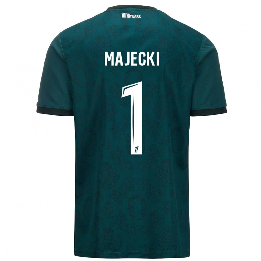 Danxen Femme Maillot Radoslaw Majecki #1 Vert Foncé Tenues Extérieur 2024/25 T-Shirt