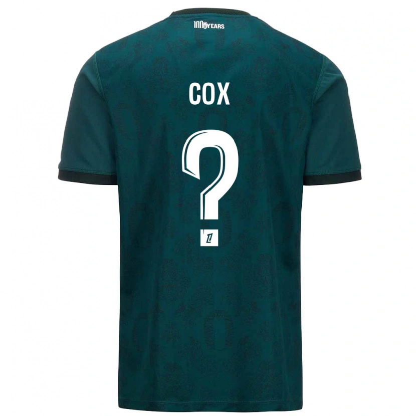 Danxen Femme Maillot Matthew Cox #0 Vert Foncé Tenues Extérieur 2024/25 T-Shirt