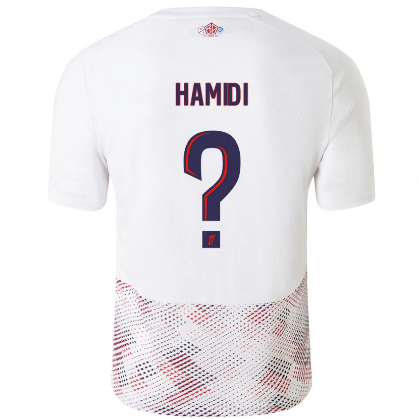Danxen Femme Maillot Kamel Hamidi #0 Blanc Bleu Royal Tenues Extérieur 2024/25 T-Shirt
