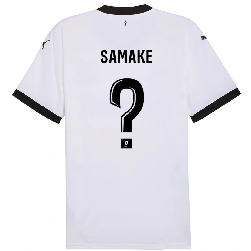 Danxen Femme Maillot Wilson Samaké #0 Blanc Noir Tenues Extérieur 2024/25 T-Shirt