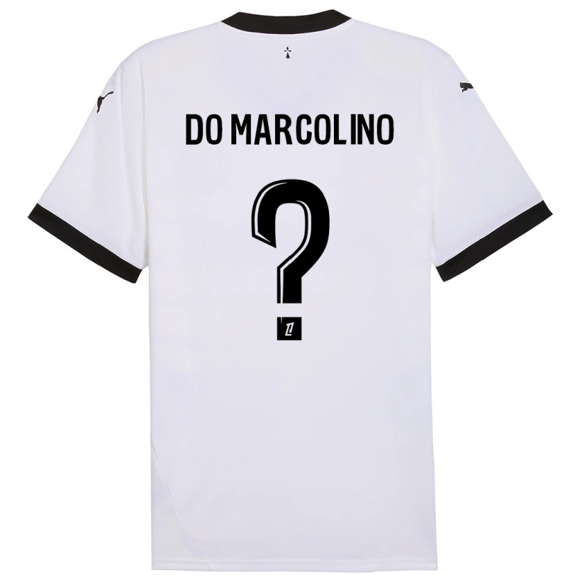 Danxen Femme Maillot Arsène Do Marcolino #0 Blanc Noir Tenues Extérieur 2024/25 T-Shirt