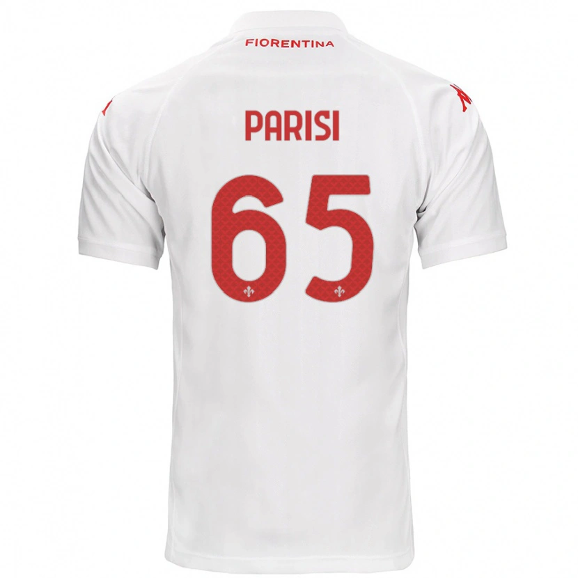 Danxen Femme Maillot Fabiano Parisi #65 Blanc Tenues Extérieur 2024/25 T-Shirt