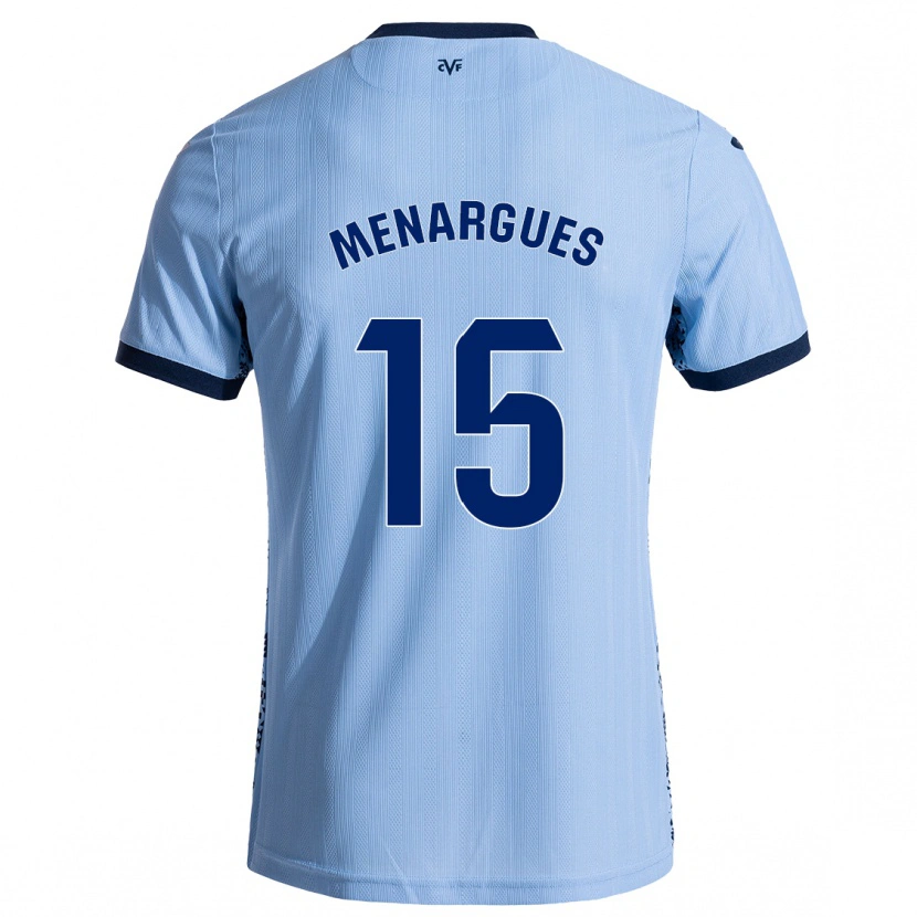 Danxen Femme Maillot Joseda Menargues #15 Bleu Ciel Tenues Extérieur 2024/25 T-Shirt
