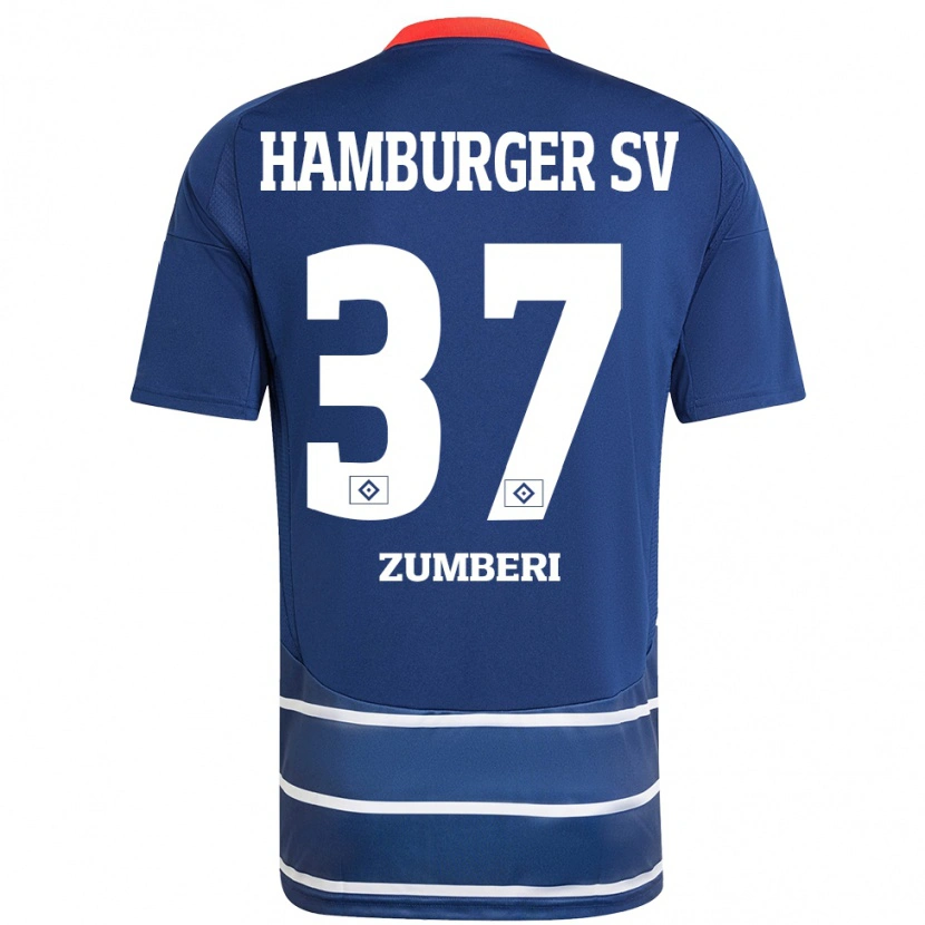 Danxen Femme Maillot Valon Zumberi #37 Bleu Foncé Tenues Extérieur 2024/25 T-Shirt