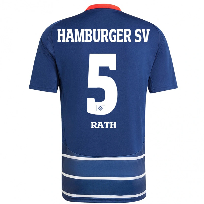 Danxen Femme Maillot Davis Rath #5 Bleu Foncé Tenues Extérieur 2024/25 T-Shirt