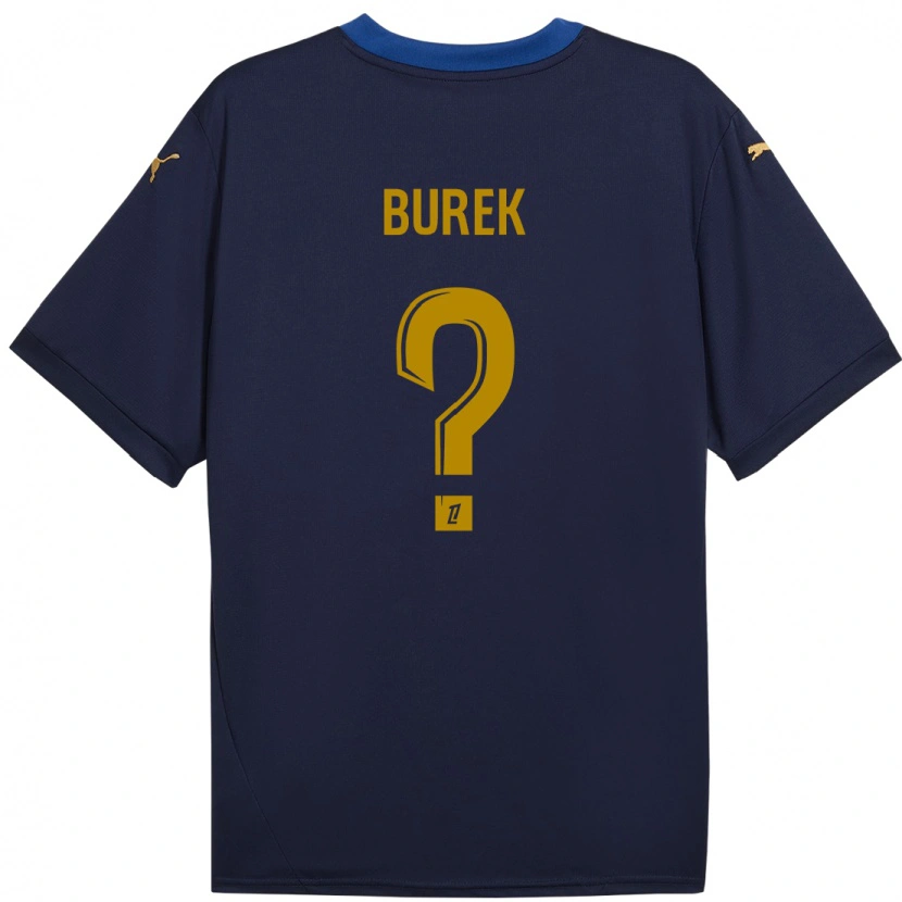 Danxen Femme Maillot Sacha Burek #0 Bleu Marine Doré Tenues Extérieur 2024/25 T-Shirt