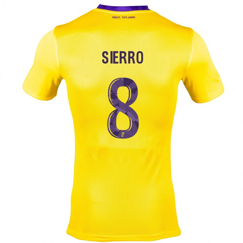 Danxen Femme Maillot Vincent Sierro #8 Jaune Violet Tenues Extérieur 2024/25 T-Shirt
