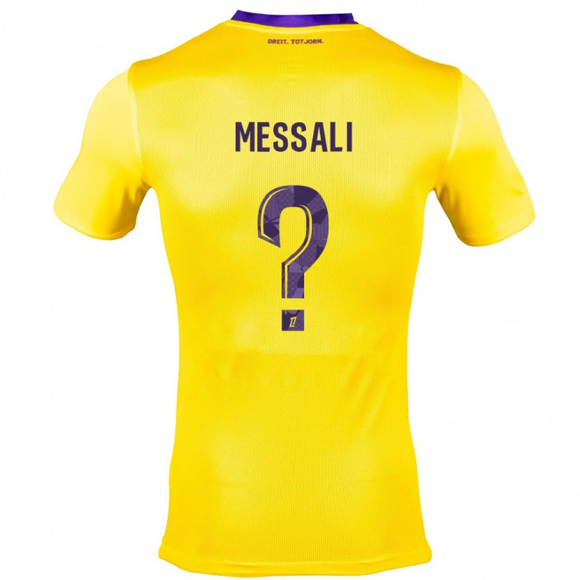 Danxen Femme Maillot Rafik Messali #0 Jaune Violet Tenues Extérieur 2024/25 T-Shirt