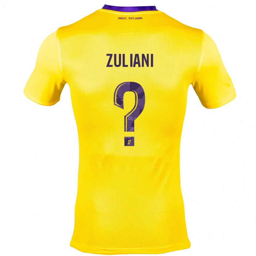 Danxen Femme Maillot Edhy Zuliani #0 Jaune Violet Tenues Extérieur 2024/25 T-Shirt