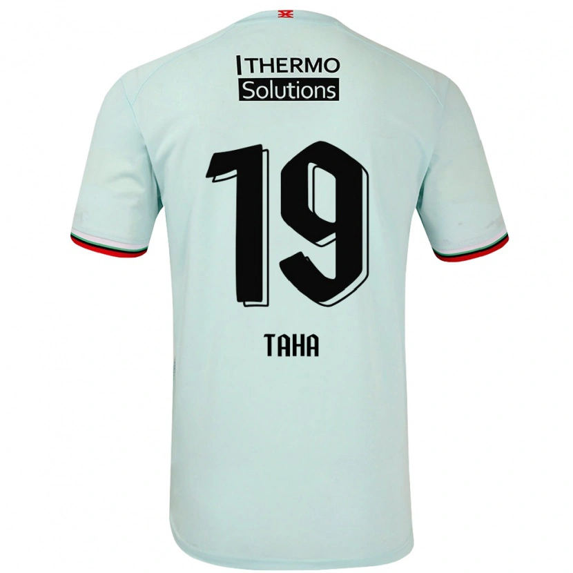Danxen Femme Maillot Younes Taha #19 Vert Clair Tenues Extérieur 2024/25 T-Shirt