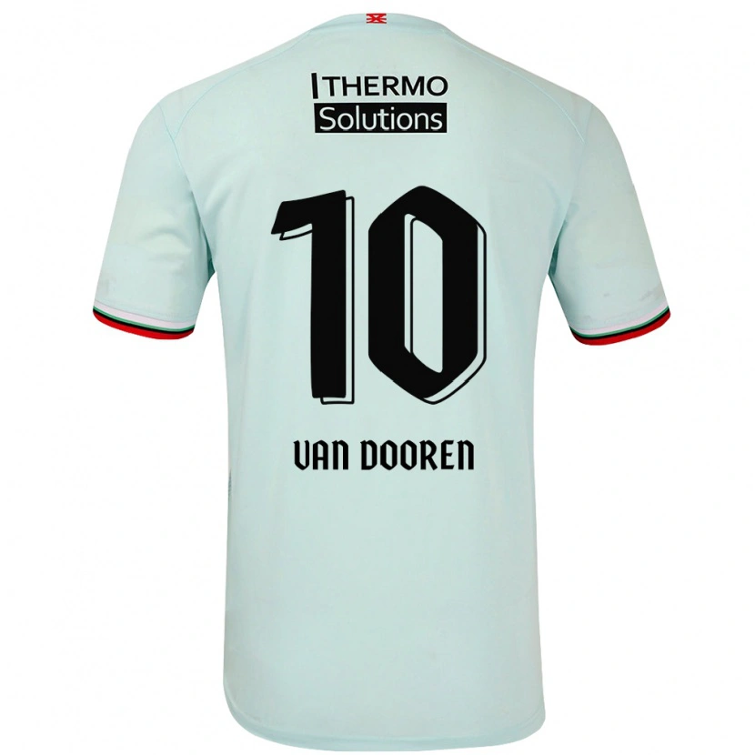 Danxen Femme Maillot Kayleigh Van Dooren #10 Vert Clair Tenues Extérieur 2024/25 T-Shirt