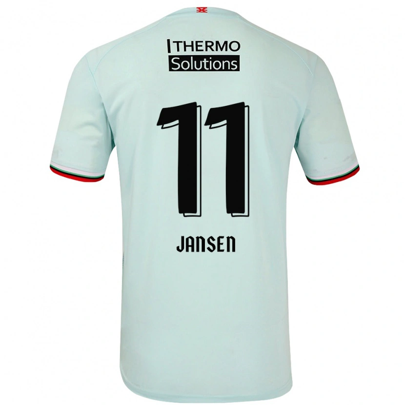 Danxen Femme Maillot Renate Jansen #11 Vert Clair Tenues Extérieur 2024/25 T-Shirt