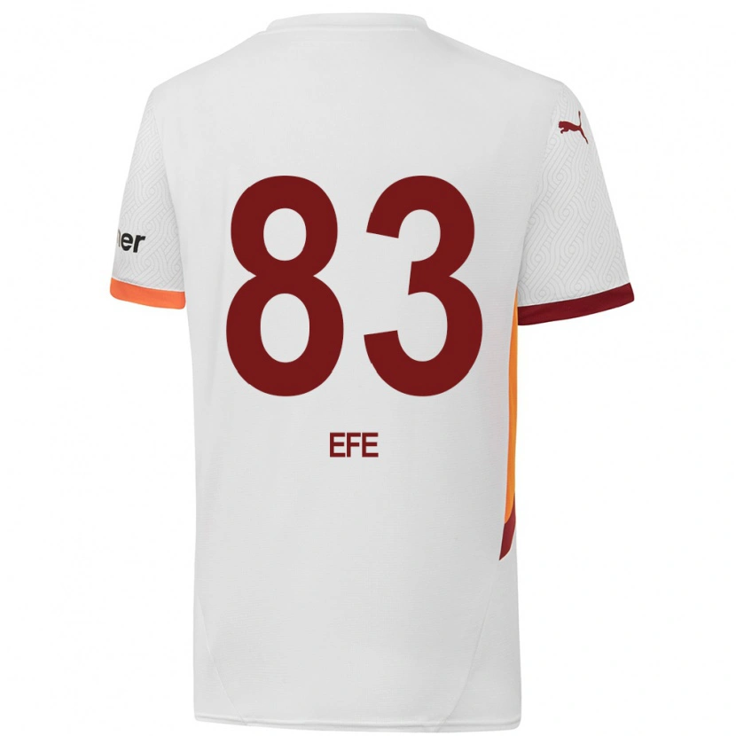 Danxen Femme Maillot Efe Akman #83 Blanc Jaune Rouge Tenues Extérieur 2024/25 T-Shirt