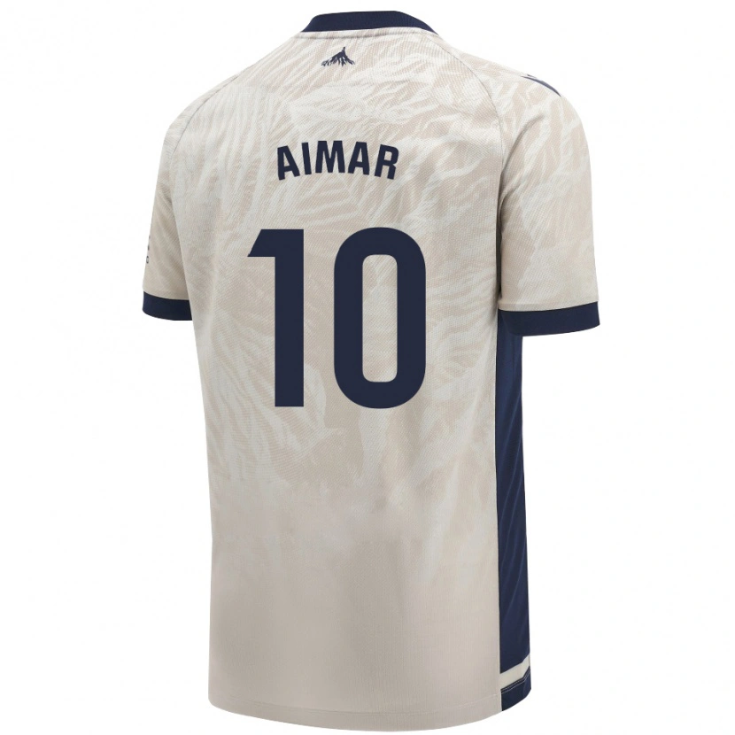 Danxen Femme Maillot Aimar Oroz #10 Gris Clair Tenues Extérieur 2024/25 T-Shirt