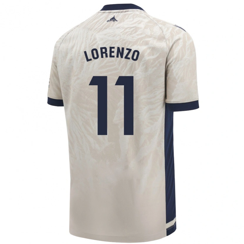 Danxen Femme Maillot Nowend Lorenzo #11 Gris Clair Tenues Extérieur 2024/25 T-Shirt