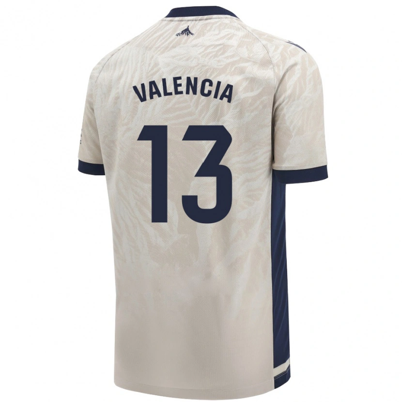 Danxen Femme Maillot Pablo Valencia #13 Gris Clair Tenues Extérieur 2024/25 T-Shirt