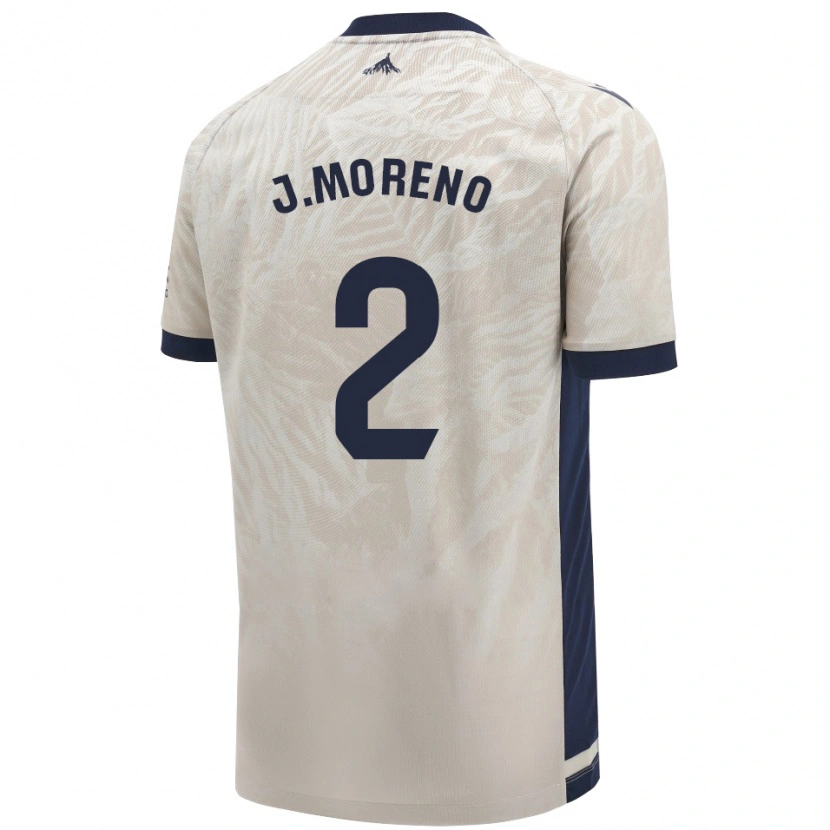 Danxen Femme Maillot Jorge Moreno #2 Gris Clair Tenues Extérieur 2024/25 T-Shirt