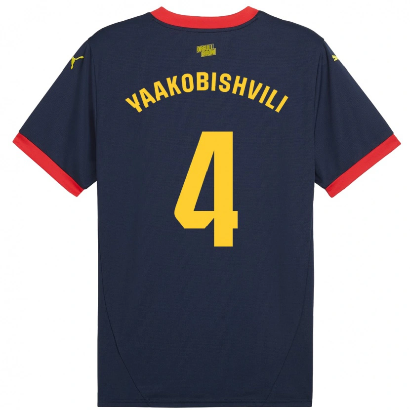 Danxen Femme Maillot Antal Yaakobishvili #4 Bleu Marine Rouge Tenues Extérieur 2024/25 T-Shirt
