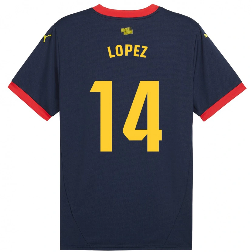 Danxen Femme Maillot Judith López #14 Bleu Marine Rouge Tenues Extérieur 2024/25 T-Shirt