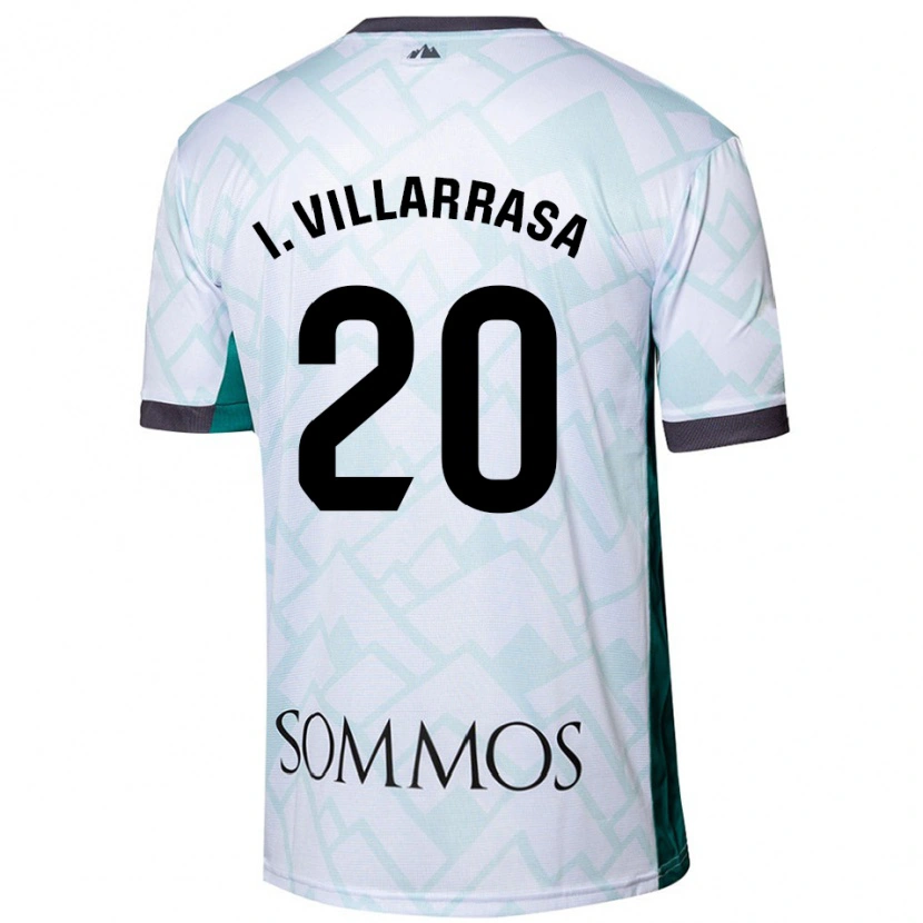 Danxen Femme Maillot Ignasi Vilarrasa #20 Blanc Vert Tenues Extérieur 2024/25 T-Shirt
