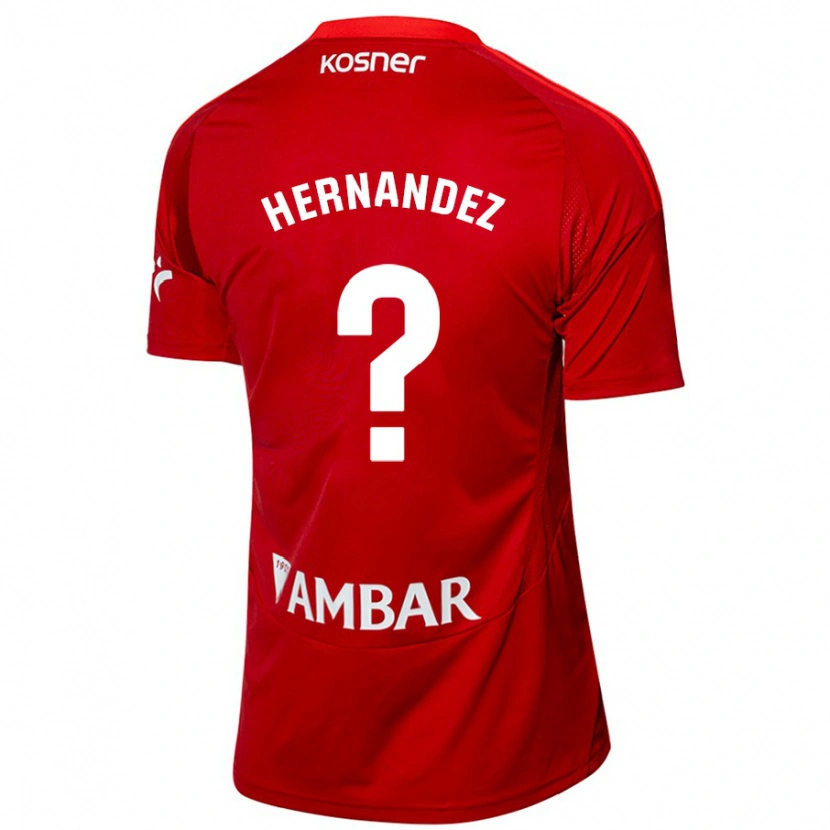 Danxen Femme Maillot Diego Hernández #0 Blanc Bleu Tenues Extérieur 2024/25 T-Shirt