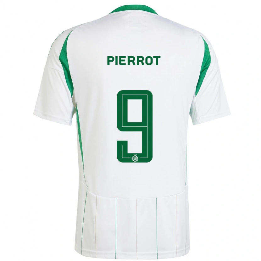 Danxen Femme Maillot Frantzdy Pierrot #9 Blanc Vert Tenues Extérieur 2024/25 T-Shirt