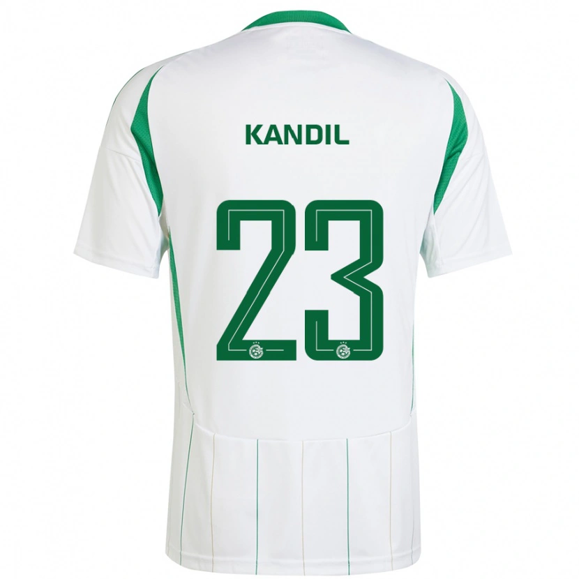Danxen Femme Maillot Maor Kandil #23 Blanc Vert Tenues Extérieur 2024/25 T-Shirt