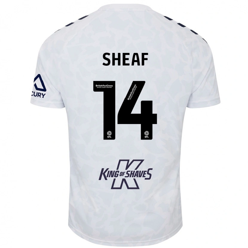 Danxen Femme Maillot Ben Sheaf #14 Blanc Tenues Extérieur 2024/25 T-Shirt