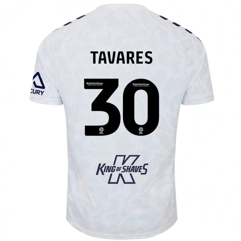 Danxen Femme Maillot Fábio Tavares #30 Blanc Tenues Extérieur 2024/25 T-Shirt