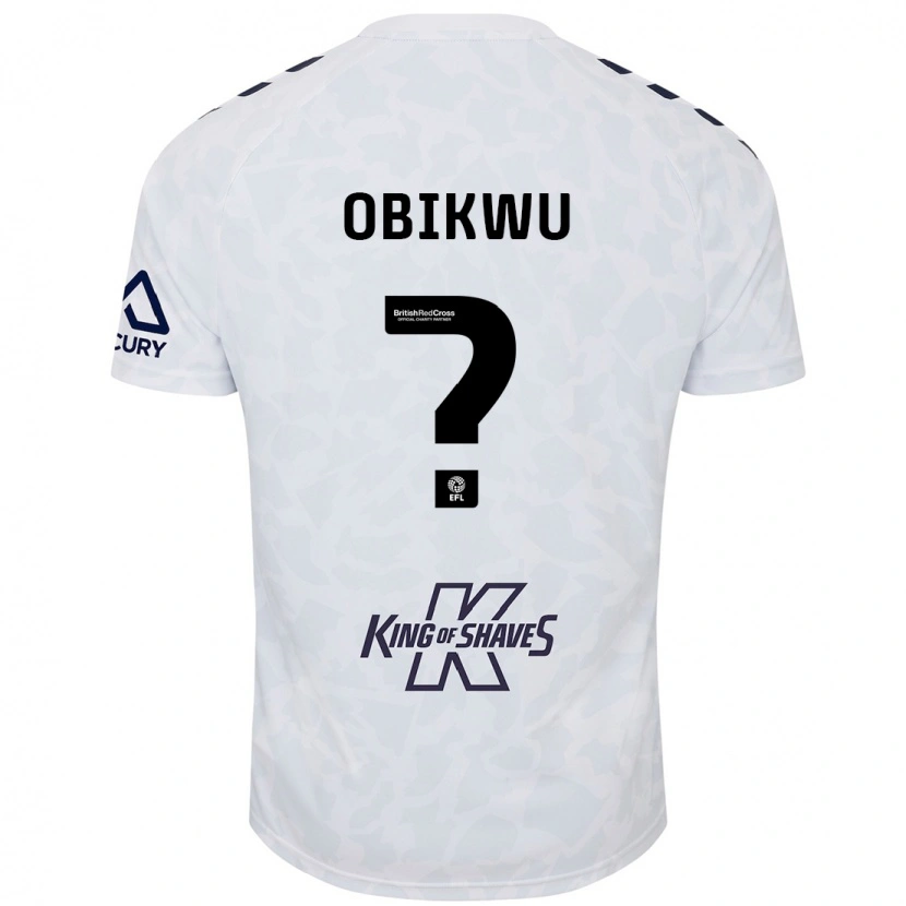 Danxen Femme Maillot Justin Obikwu #0 Blanc Tenues Extérieur 2024/25 T-Shirt