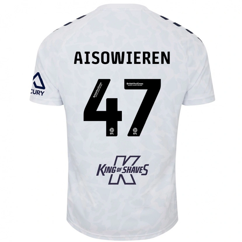 Danxen Femme Maillot Evan Eghosa Aisowieren #47 Blanc Tenues Extérieur 2024/25 T-Shirt