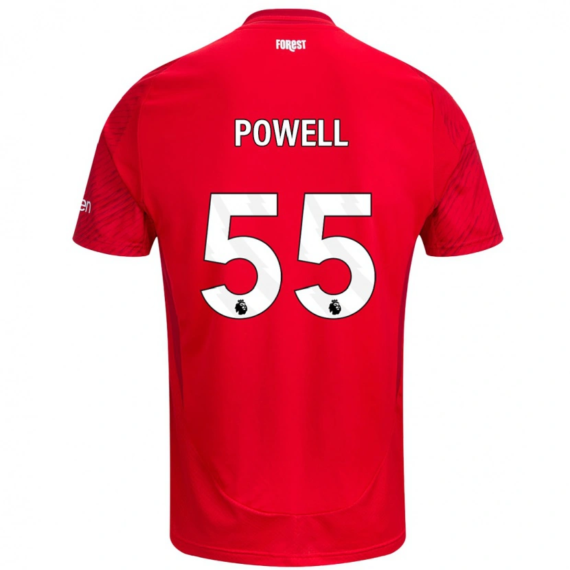 Danxen Enfant Maillot Josh Powell #55 Rouge Blanc Tenues Domicile 2024/25 T-Shirt