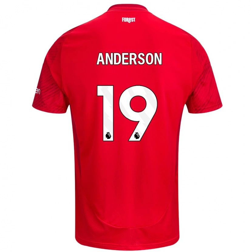 Danxen Enfant Maillot Becky Anderson #19 Rouge Blanc Tenues Domicile 2024/25 T-Shirt